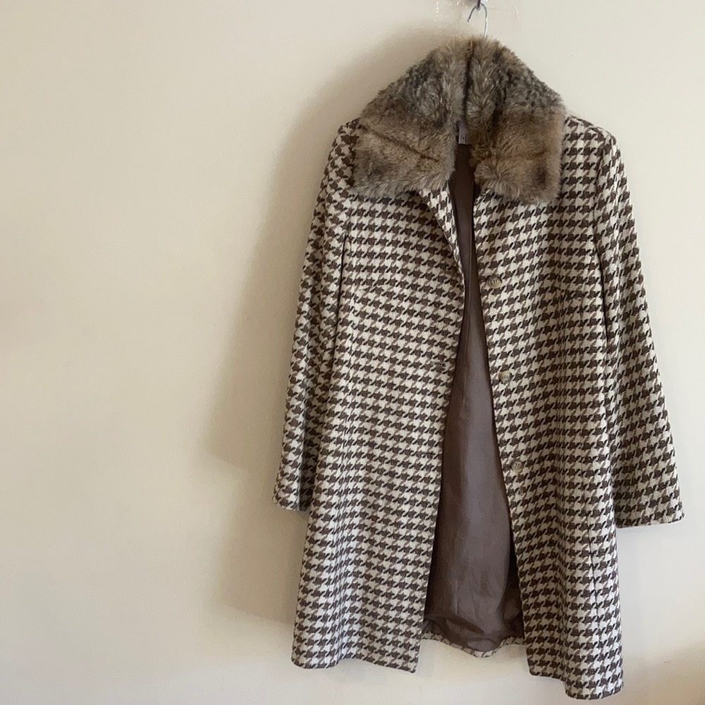 Vintage Charles Gray London Coat with faux fur.